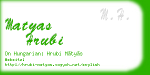 matyas hrubi business card